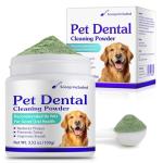 Dog Teeth Cleaning Powder - Dog Dental Powder - Plaque Off Pet Tooth Cleaning lab co - Targets Tartar & Reduces Plaque & Bad Breath - Teeth Cleaning Made Easy for Small, Medium, Large Dogs