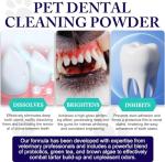 Dog Teeth Cleaning Powder - Dog Dental Powder - Plaque Off Pet Tooth Cleaning lab co - Targets Tartar & Reduces Plaque & Bad Breath - Teeth Cleaning Made Easy for Small, Medium, Large Dogs