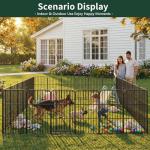 HomniTacX Metal Dog Playpen 47" 24 Panels with 2 Doors for Medium Large Dogs, Indoor Outdoor Exercise Pen for Yard RV Camping, Thickened Steel Tube, Gravity Lock & Ball Head Iron Rods