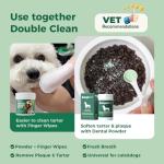 RunyePet Dog Dental Powder, Plaque Off Pet Tooth Cleaning lab co - Bad Breath & Tartar Remover for Dogs, Dog Teeth Cleaning Powder and Cats Breath Freshener (2)