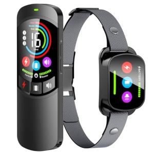 Canivix Dog Shock Collar with Remote Control, 3300FT Dog Training Collar with Beep/Vibration/Shock, Security Lock, IPX8 Waterproof Ecollar Rechargeable for Small Medium Large Dogs