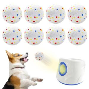 RoseYouth Dog Balls, Dog Toy Balls 8 Pack 2.28'' - Indestructible Dogs Ball for Aggressive Chewers, Small Tennis Ball for Dogs(Small/Medium), Fit Same Listing Automatic Launcher Only​ ETPU Material
