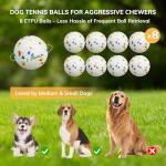 RoseYouth Dog Balls, Dog Toy Balls 8 Pack 2.28'' - Indestructible Dogs Ball for Aggressive Chewers, Small Tennis Ball for Dogs(Small/Medium), Fit Same Listing Automatic Launcher Only​ ETPU Material