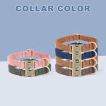 Genuine Leather Dog Collar - Adjustable Pet Collar with Quick Release Metal Buckle, Soft Skin Friendly Real Leather Collar for Small, Medium, Large Dogs (Blue, M：Fit 12-20" Neck)