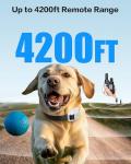 Jugbow Dog Training Collar - 4200FT Dog Collar with Remote for Small Medium Large Dogs, LED Light Electric Collar with Beep/Safe Static/Vibration Modes, IPX8 Waterproof Rechargeable E-Collar