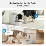 Gardner Pet 2.2 Gallon Automatic Dog Water Bowl Dispenser 8.5L Gravity Water Feeder with Stainless Steel Bowl & Maifan Stone Filter, BPA-Free for for Cats and Dogs (White, 2.2 Gallon)