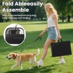 Portable Dog Playpen with Removable Zipper Top