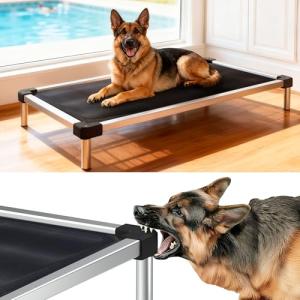 Chew-Proof Elevated Dog Bed for Large Dogs