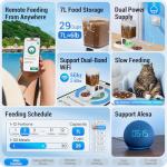 Automatic Pet Feeder with App Control for 2 Pets