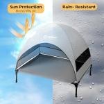 Veehoo Elevated Dog Bed with Canopy and Shade