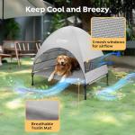 Veehoo Elevated Dog Bed with Canopy and Shade