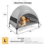 Veehoo Elevated Dog Bed with Canopy and Shade
