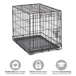 24-Inch Folding Dog Crate with Leak-Proof Pan