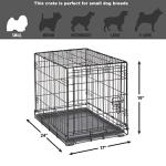 24-Inch Folding Dog Crate with Leak-Proof Pan
