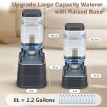 2.2 Gallon Automatic Dog Water Dispenser with Bowl