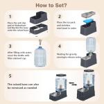 2.2 Gallon Automatic Dog Water Dispenser with Bowl