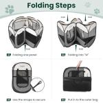 Portable Dog Playpen with Removable Zipper Top