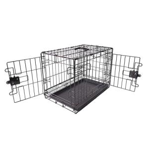Durable Foldable Metal Dog Crate with Tray