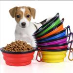 Portable Collapsible Pet Bowls with Carabiner Clip