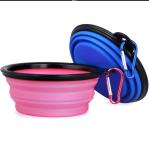 Portable Collapsible Pet Bowls with Carabiner Clip