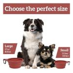 Collapsible Silicone Dog Bowl Set for Travel