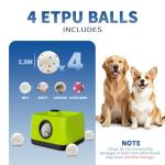 Automatic Dog Ball Launcher with 4 Chew-Resistant Balls