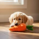 Crinkle Carrot Squeaky Toy for All Dog Sizes