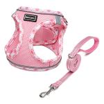 Pink Soft Mesh Dog Harness and Leash Set