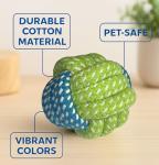 Durable Cotton Rope Dog Ball Toy - 3 Pack