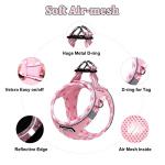 Pink Soft Mesh Dog Harness and Leash Set