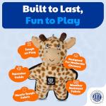 Durable Giraffe Plush Dog Toy with Squeaker