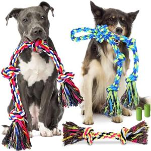 Forfon Tough Dog Chew Toy Set for Aggressive Chewers