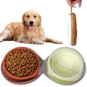 Collapsible Dog Travel Bowls with Carry Case