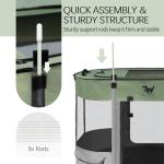 Foldable Dog Playpen with Shade Cover, Portable