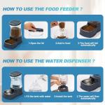 Automatic Dog Water Dispenser and Food Feeder Set