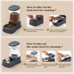 Automatic Dog Water Dispenser and Food Feeder Set