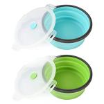 Collapsible Travel Dog Bowls 2-Pack, 40 OZ