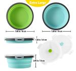 Collapsible Travel Dog Bowls 2-Pack, 40 OZ