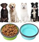Collapsible Travel Dog Bowls 2-Pack, 40 OZ