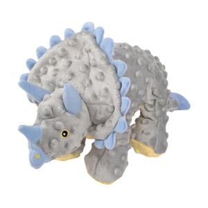goDog Dino Frills Squeaky Plush Dog Toy