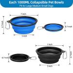 Kytely Collapsible Dog Bowls 2-Pack for Travel