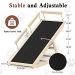 Adjustable Wooden Dog Ramp for Beds and Cars