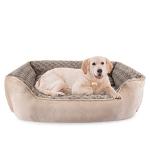 JOEJOY Rectangle Dog Bed for Large Medium Small Dogs - Washable Orthopedic Sofa Bed, Soft Breathable Puppy & Pet Cuddler, Durable Calming Dog Bed with Anti-Slip Bottom, Multiple Sizes, Beige