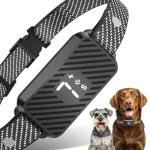 KJKZO Dog Bark Collar for Large Medium Small Dogs, Effective No-Bark Collar, Smart Barking Collar, Rechargeable Bark Collar with 7 Sensitivity, 3 Modes, Waterproof, Light Black