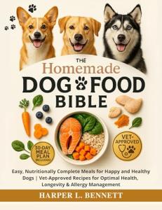 The Homemade Dog Food Bible: Easy, Nutritionally Complete Meals for Happy, Healthy Dogs | Vet-Approved Recipes for Optimal Health, Longevity & Allergy Management