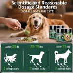 Dog Dental Powder, Dog Teeth Cleaning Powder with Natural Herbal Blend, Plaque Off Pet Tooth Cleaning lab co, Targets Tartar & Reduces Plaque & Bad Breath for Dogs & Cats, Mint -150Grams