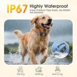 KJKZO Dog Bark Collar for Large Medium Small Dogs, Effective No-Bark Collar, Smart Barking Collar, Rechargeable Bark Collar with 7 Sensitivity, 3 Modes, Waterproof, Light Black