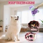 OraneeeO Plush Squeaky Toys for Dogs, Stuffed Hippo Toys with Crinkle to Keep Them Busy, Puppy Teething Toys for Indoor & Outdoor Play, Best Birthday Gift for Medium Breed