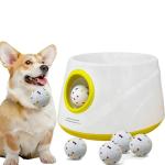 GaleKoon Automatic Ball Launcher for Dogs, Dog Ball Launcher with 6 ETPU 2.3” Balls, Adjustable Distance Thrower for Indoor & Outdoor Fetch Play, Interactive Pet Toy for Small & Medium Dogs