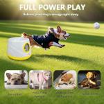 GaleKoon Automatic Ball Launcher for Dogs, Dog Ball Launcher with 6 ETPU 2.3” Balls, Adjustable Distance Thrower for Indoor & Outdoor Fetch Play, Interactive Pet Toy for Small & Medium Dogs